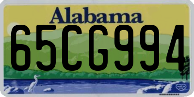 AL license plate 65CG994