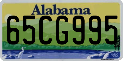 AL license plate 65CG995