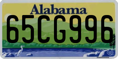 AL license plate 65CG996