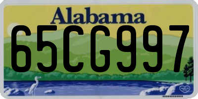 AL license plate 65CG997