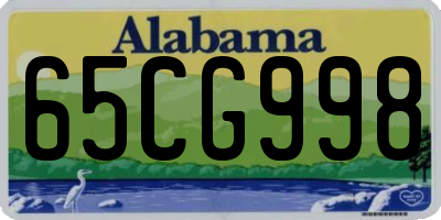 AL license plate 65CG998