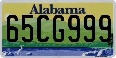 AL license plate 65CG999