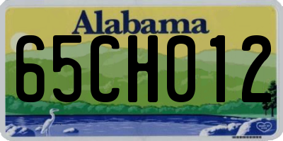 AL license plate 65CH012