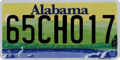 AL license plate 65CH017