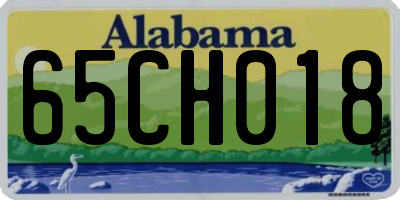 AL license plate 65CH018