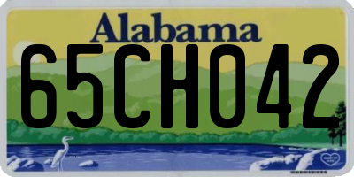AL license plate 65CH042