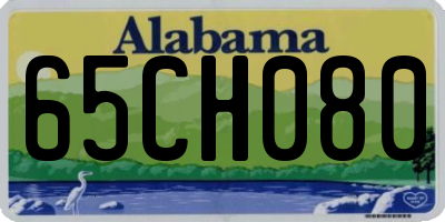 AL license plate 65CH080