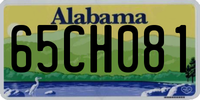 AL license plate 65CH081