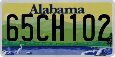 AL license plate 65CH102