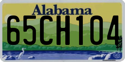 AL license plate 65CH104