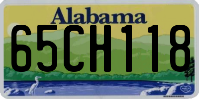 AL license plate 65CH118