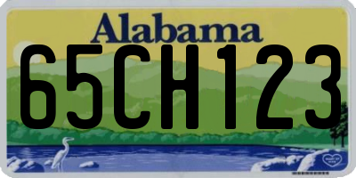 AL license plate 65CH123