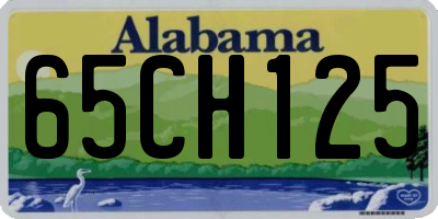 AL license plate 65CH125