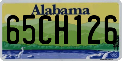 AL license plate 65CH126