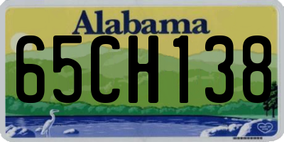 AL license plate 65CH138