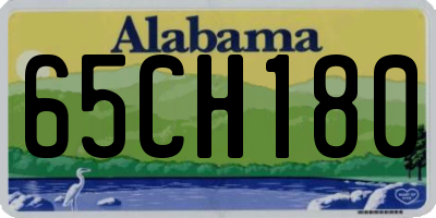 AL license plate 65CH180