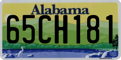 AL license plate 65CH181