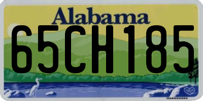 AL license plate 65CH185