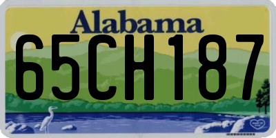 AL license plate 65CH187