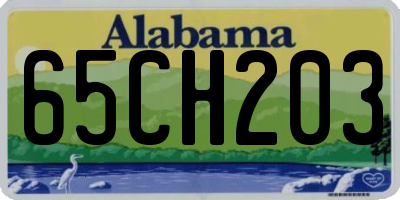 AL license plate 65CH203