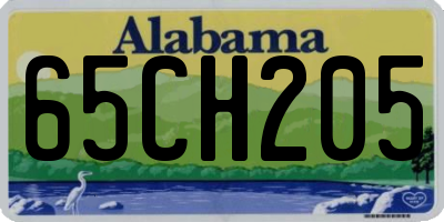 AL license plate 65CH205