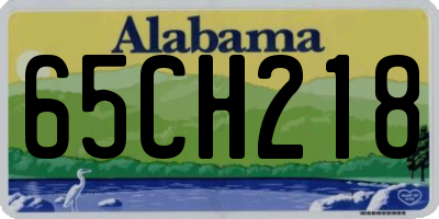 AL license plate 65CH218
