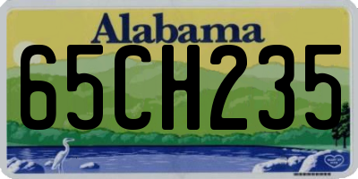 AL license plate 65CH235