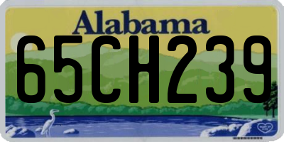 AL license plate 65CH239