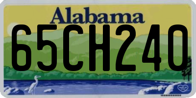 AL license plate 65CH240