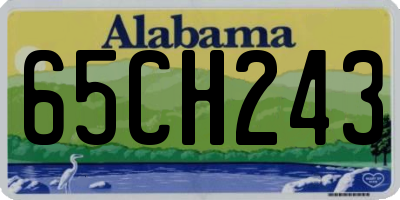 AL license plate 65CH243