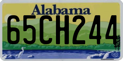 AL license plate 65CH244
