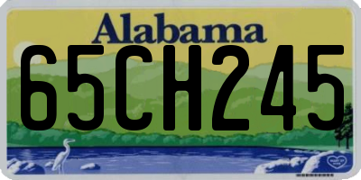 AL license plate 65CH245