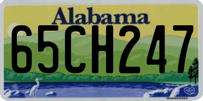 AL license plate 65CH247