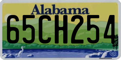 AL license plate 65CH254