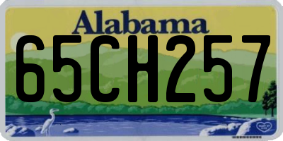 AL license plate 65CH257