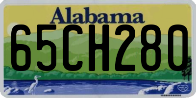 AL license plate 65CH280