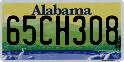 AL license plate 65CH308