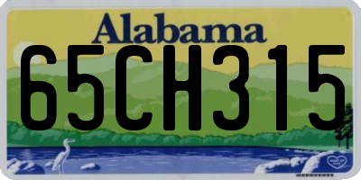 AL license plate 65CH315