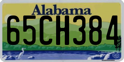 AL license plate 65CH384