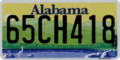 AL license plate 65CH418