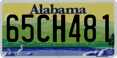 AL license plate 65CH481