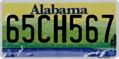 AL license plate 65CH567