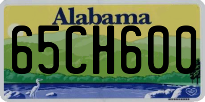 AL license plate 65CH600