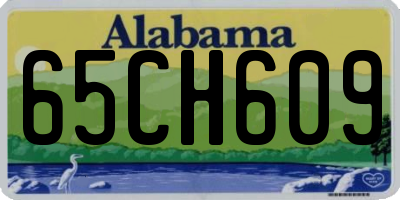 AL license plate 65CH609