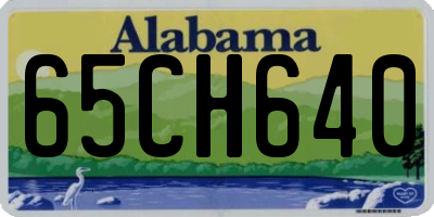 AL license plate 65CH640