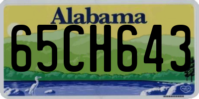 AL license plate 65CH643