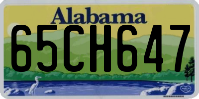 AL license plate 65CH647