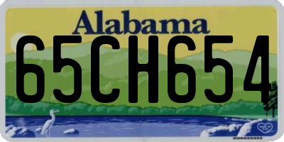 AL license plate 65CH654