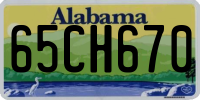 AL license plate 65CH670