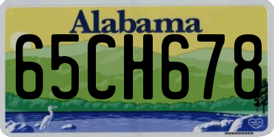 AL license plate 65CH678